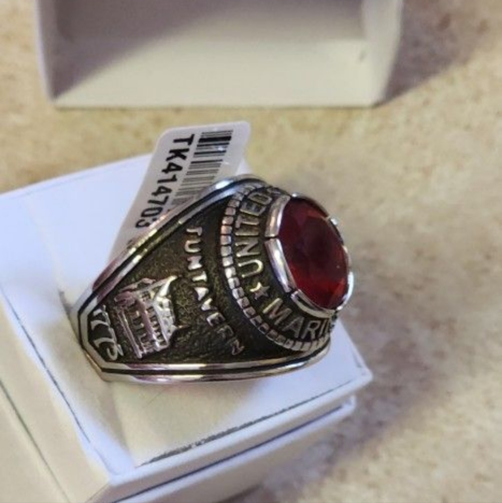 New USMC United States Marine Corps stainless steel ring size 8 to 13.